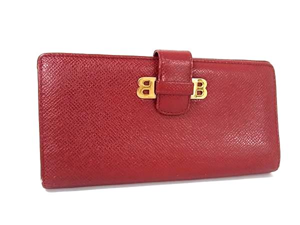 樂天商城 - BALLY バリー レザー 二つ折り 長財布 ウォレット 小銭入れ 札入れ レディース メンズ レッド系 DH8276