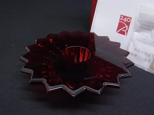 ▽美品▽バカラベガキャンドルスタンドろうそく立て箱つきアンバー