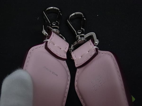 ■新品■未使用■ FENDI フェンディ ストラップユー ミニ レザー スタッズ バッグ用 ハンドルストラップ ピンク系 FK6562