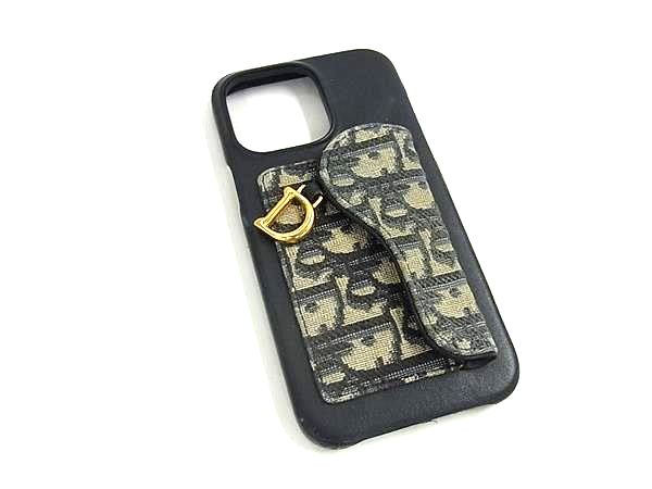 ChristianDior クリスチャンディオール トロッター サドル レザー iPhone14Pro MAX iPhoneケース スマホケース FT3493(4)