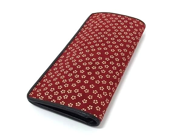 ■新品同様■ INDEN-YA 印傳屋 インデンヤ 鹿革 漆塗り 小桜 メガネケース 眼鏡入れ レディース レッド系×ブラック系 BS0486 2