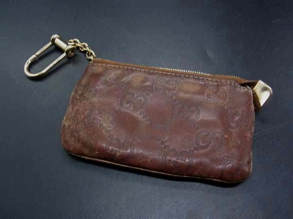 GUCCI グッチ 233183 203882 レザー GG柄 キーケース コインケース コインパース ブラウン系 DH3334