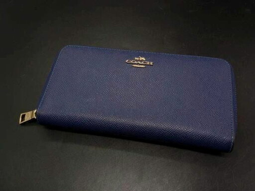 ■美品■ COACH コーチ レザー ラウンドファスナー 長財布 ウォレット 札入れ 小銭入れ レディース ブルー系 DH3414 ■美品■ COACH コーチ レザー ラウンドファスナー 長財布 ウォレット 札入れ 小銭入れ レディース ブルー系 DH3414