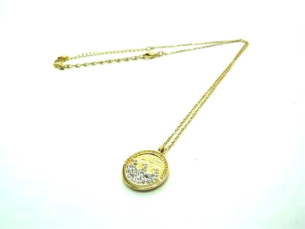 Mari - SWAROVSKI スワロフスキー ラインストーン ネックレス ペンダント アクセサリー レディース ゴールド系 DH3453
