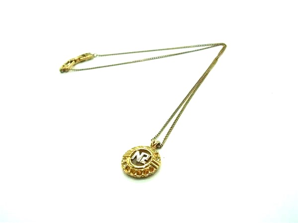 乐天商城 - NINA RICCI ニナリッチ ラインストーン ロゴモチーフ ネックレス ペンダント アクセサリー レディース ゴールド系 DH3454