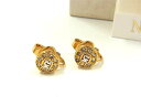 ■極美品■ NINA RICCI ニナリッチ ラインストーン クリップ式 イヤリング アクセサリー レディース ゴールド系 DH5513