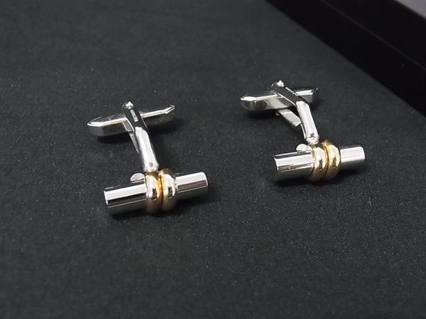 ■美品■ VALENTINO GARAVANI ヴァレンティノ ガラヴァーニ カフスボタン カフリンクス アクセサリー 紳士 メンズ シルバー系 DH6721 冠婚葬祭 結婚式 葬式