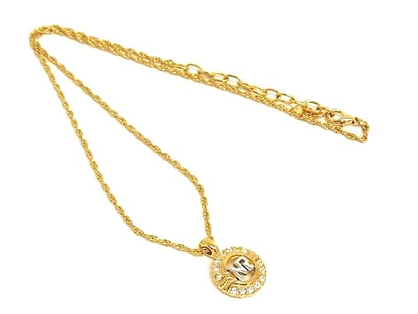 ■極美品■ NINA RICCI ニナリッチ ラインストーン ネックレス ペンダント アクセサリー レディース ゴールド系 DH8386