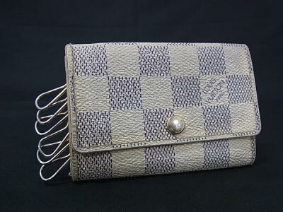 LOUIS VUITTON ルイヴィトン N61745 ダミエアズール ミュルティクレ6 6連 キーケース 鍵入れ レディース メンズ アイボリー系 DH8520