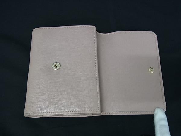 FURLA フルラ レザー 三つ折り L字ファスナー 財布 ウォレット 札入れ 小銭入れレディース ピンクベージュ系 DH8997