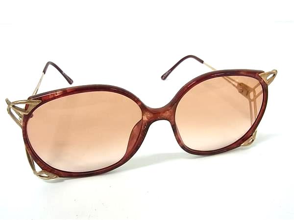 ■美品■ ChristianDior クリスチャンディオール 2616 30 59□15 120 サングラス メガネ 眼鏡 ボルドー系×ゴールド系 DK3072