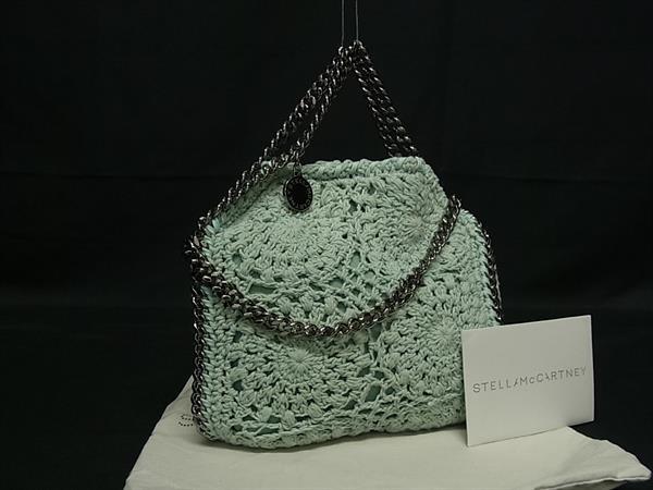 乐天商城 - ■美品■ STELLA McCARTNEY ステラ マッカートニー ファラベラ コットン クロシェ ショルダーバッグ ライトブルー系 FP5925