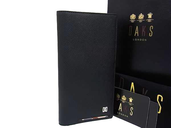 ■新品■未使用■ DAKS ダックス レザー 二つ折り 長財布 ウォレット 札入れ カード入...