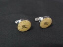 ■美品■ BURBERRY バーバリー カフスボタン カフリンクス アクセサリー ビジネス 紳士 ビジネス シルバー系 DH6577(4)