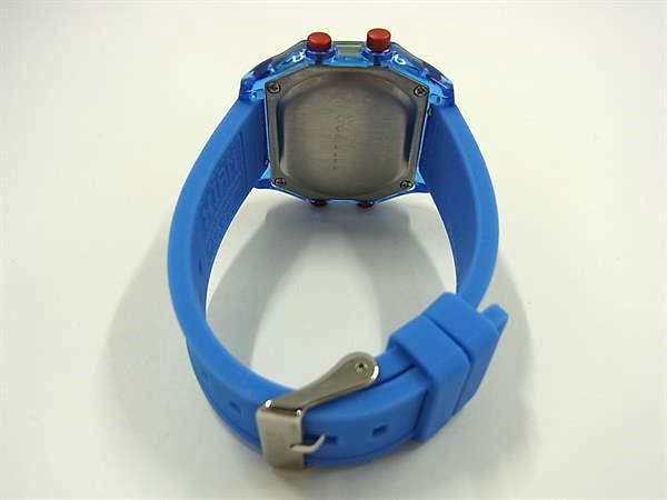 ■稼働品 ■新品■未使用■ IAMTHEWATCH アイアムザウォッチ XIAM SS×ラバー デジタル クォーツ 5気圧防水 腕時計 ブルー系 DH9265