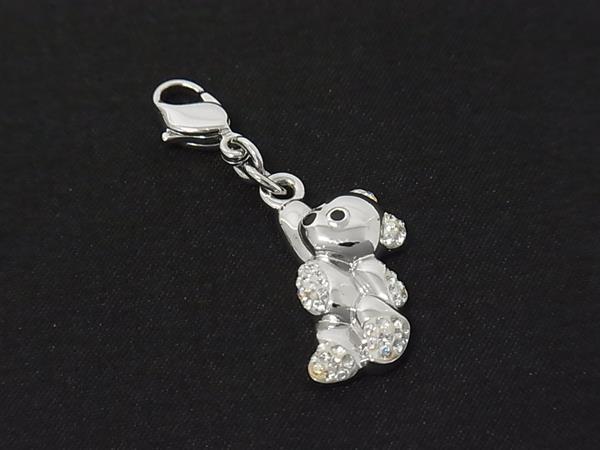 樂天商城 - ■極美品■ SWAROVSKI スワロフスキー ベア クマ チャーム キーホルダー アクセサリー レディース シルバー系 DN0227