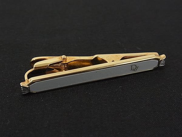 ■美品■ ChristianDior クリスチャンディオール ヴィンテージ ネクタイピン タイクリップ アクセサリー メンズ ゴールド系 DN0233