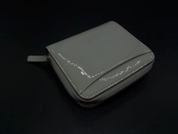 ■美品■ MACKINTOSH マッキントッシュ パテントレザー 二つ折り 財布 ウォレット 札入れ 小銭入れ グレー系 DH4020
