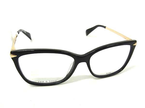 ■美品■ rag & bone ラグアンドボーン RN3010 2M2 メガネ 眼鏡 めがね メンズ レディース ブラック系 DK3846