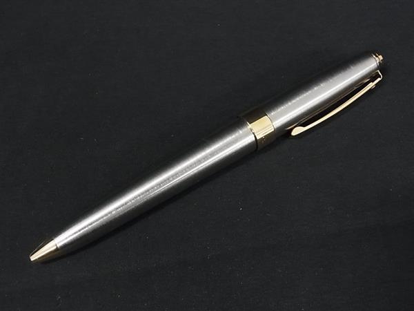 ■美品■ SHEAFFER シェーファー ツイスト式 ボールペン 筆記用具 文房具 ステーショナリー シルバー系×ゴールド系 DK4225