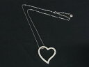 ■美品■ SWAROVSKI スワロフスキー ハート ラインストーン ネックレス ペンダント アクセサリー レディース シルバー系 DK4461