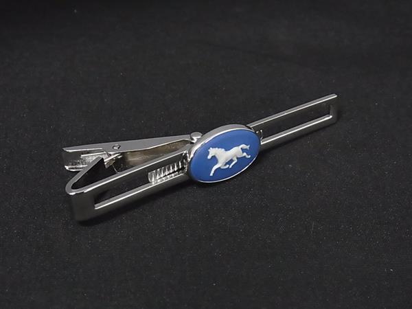 ■極美品■ WEDGWOOD ウェッジウッド ジャスパー ネクタイピン タイクリップ アクセサリー ビジネス 紳士 メンズ シルバー系 DL7725