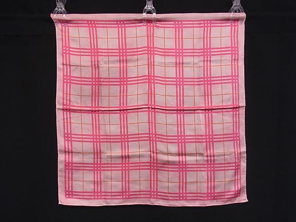 ■美品■ BURBERRY バーバリー スカーフ ハンカチーフ レディース ピンク系 DM1604