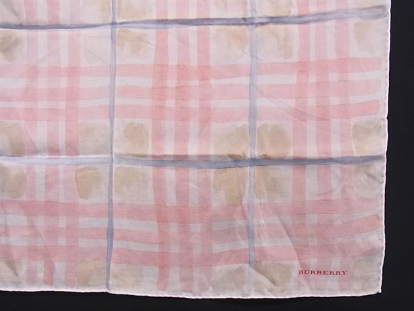 美品 BURBERRY バーバリー ノバチェック スカーフ ポケットチーフ レディース ピンク系×ブルー系 DM1617 ypeace2015-10078429 pleasure-Store 楽天市場店 サンプル画像3