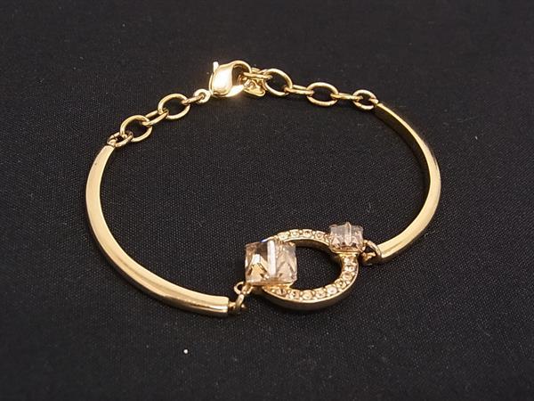 SWAROVSKI スワロフスキー ラインストーン ビジュー ブレスレット アクセサリー レディース ゴールド系 DN0467