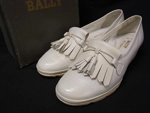 BALLY バリー レザー タッセル ローファー 表記サイズ 3 (約21.5cm) 靴 シューズ レディース ホワイト系 DH8092 BALLY バリー レザー タッセル ローファー 表記サイズ 3 (約21.5cm) 靴 シューズ レディース ホワイト系 DH8092