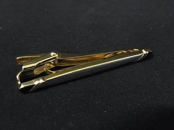 ■美品■ YVESSAINTLAURENT イヴサンローラン ネクタイピン タイクリップ ビジネス 紳士 メンズ シルバー系×ゴールド系 DK4079
