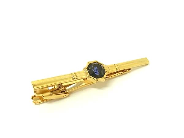 ■美品■ YVESSAINTLAURENT イヴサンローラン ネクタイピン タイクリップ ビジネス 紳士 メンズ ゴールド..