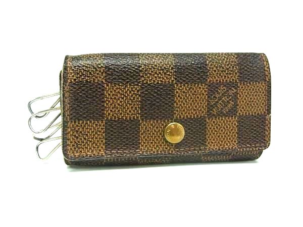 LOUIS VUITTON ルイヴィトン N62631 ダミエ ミュルティクレ4 4連 キーケース 鍵入れ メンズ レディース ブラウン系 DM0623
