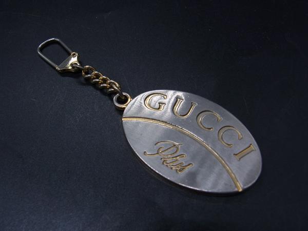 乐天商城 - GUCCI グッチ オールドグッチ GUCCI PLUS グッチプラス キーホルダー バッグチャーム シルバー系×ゴールド系 DY0770