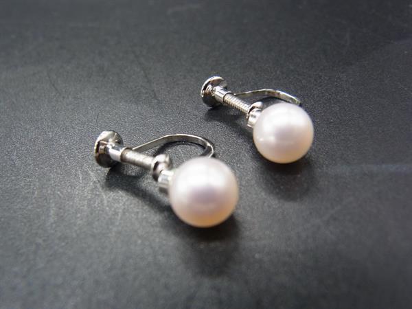 Dine Al - ■美品■ SV925 パール スクリュー式 イヤリング アクセサリー レディース シルバー系×ホワイト系 DY0827