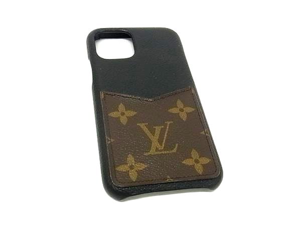 LOUIS VUITTON ルイヴィトン M69094 モノグラム バンパー iPhone 11pro対応 アイフォンケース ブラウン系×ブラック系 FV3761