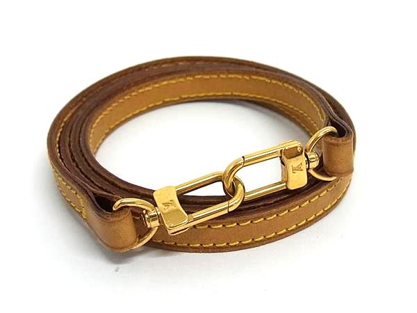 LOUIS VUITTON ルイヴィトン レザー バッグ用 ショルダーストラップ 斜め掛け 肩掛け レディース メンズ ブラウン系 FT7234