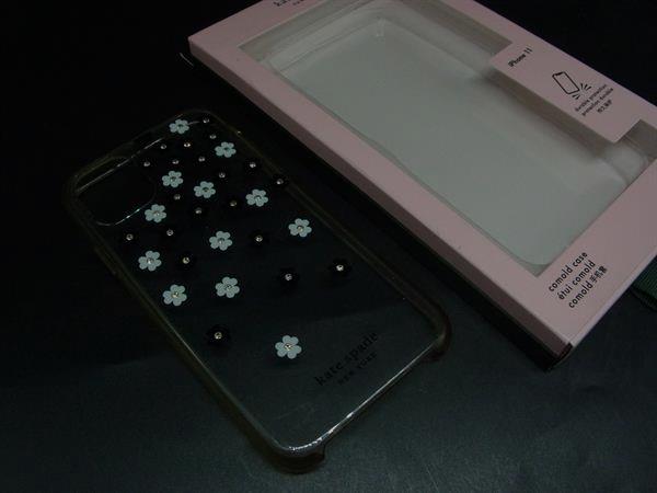 kate spade ケイトスペード ラインストーン フラワー iPhone 11 ケース スマホケース アイフォンケース クリア DM0784