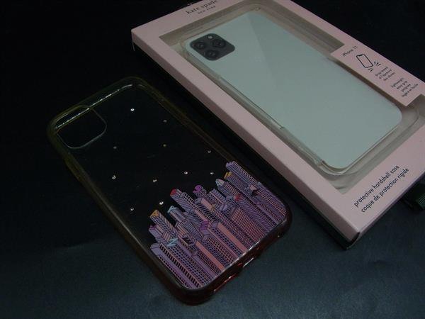 ■美品■ kate spade ケイトスペード iPhone 11 ケース スマホケース アイフォンケース クリアオレンジ系×クリアイエロー系 DM0785
