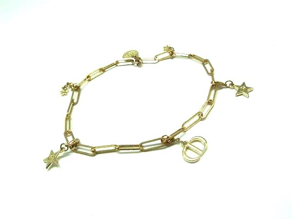 ディオール キーホルダー（レディース） ChristianDior クリスチャンディオール スターモチーフ チャーム アクセサリー キーホルダー ゴールド系 DM0874