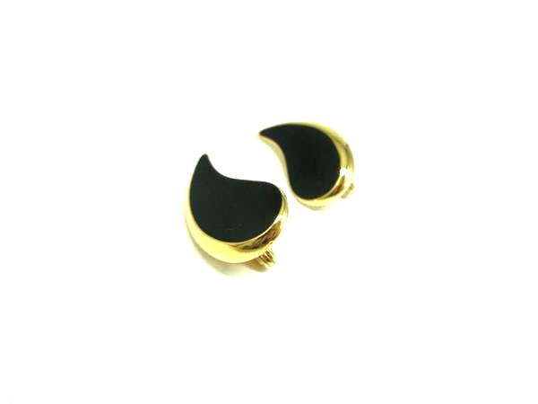 MONET モネ クリップ式 イヤリング アクセサリー レディース ゴールド系×ブラック系 DM0898