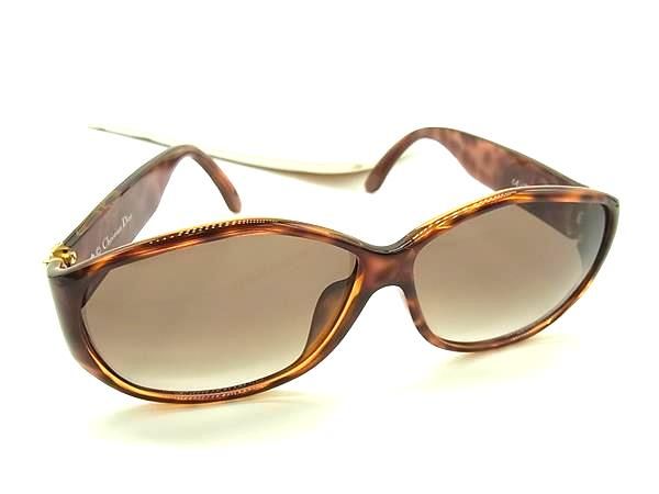 ■美品■ ChristianDior クリスチャンディオール サングラス メガネ 眼鏡 レディース ブラウン系 DL8153