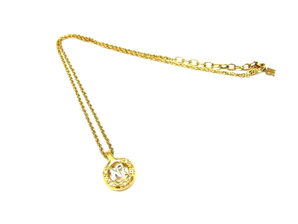 樂天商城 - ■美品■ NINA RICCI ニナリッチ ラインストーン ネックレス ペンダント アクセサリー レディース ゴールド系 DM0838