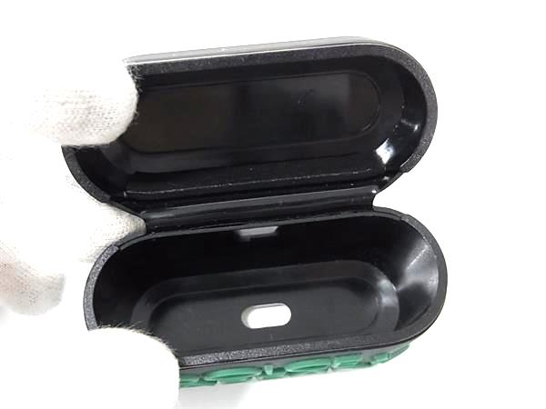 ■極美品■ DOLCE＆GABBANA ドルチェ&ガッバーナ AirPodsケース エアポッズケース レディース メンズ ブラック系×グリーン系 FH7548