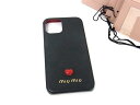 ■美品■ miumiu ミュウミュウ マドラス ラブ レザー iPhone12 mini対応 アイフォンケース スマホケース ブラック系 FN5024