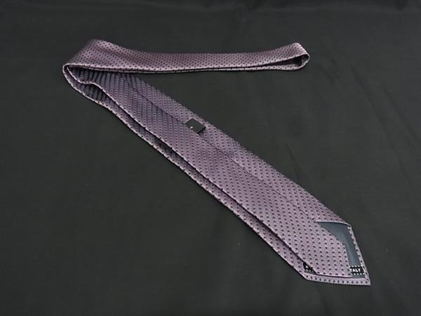 ■新品■未使用■ Ermenegildo Zegna エルメネジルド ゼニア シルク100% 総柄 ネクタイ ビジネス 紳士 メンズ パープル系 BJ9826