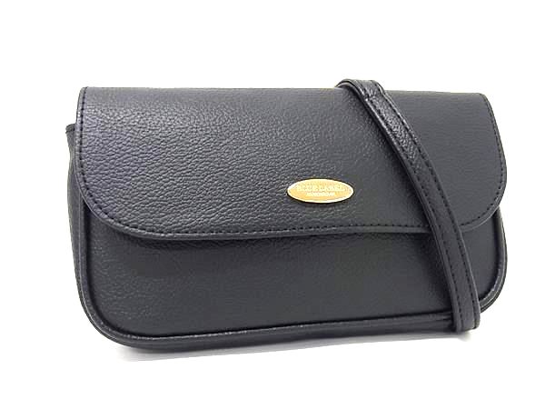 ■新品■未使用■ BLUE LABEL CRESTBRIDGE ブルーレーベル クレストブリッジ レザー クロスボディ ワンショルダー ブラック系 BK9618