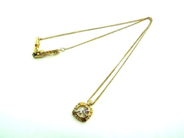 Pink - NINA RICCI ニナリッチ ラインストーン ロゴモチーフ ネックレス ペンダント アクセサリー レディース ゴールド系 DE1246