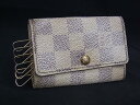 LOUIS VUITTON ルイヴィトン N61745 ダミエアズール ミュルティクレ6 6連 キーケース 鍵入れ レディース メンズ アイボリー系 DI7351