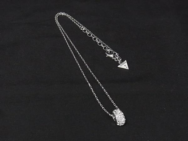 樂天商城 - ■美品■ GUESS ゲス ラインストーン ネックレス ペンダント アクセサリー レディース シルバー系 DL8395